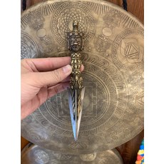 尼泊爾手工純銅金剛杵 降魔杵 三面普巴金剛橛, 如圖所示, 1個