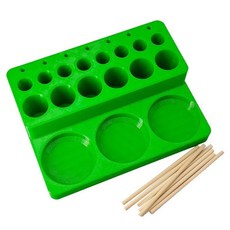 BLF 飛蠅綁製桌面收納台 釣友俱樂部 飛蠅綁製工具配件材料, 綠色收納台 10根棍子, 1個