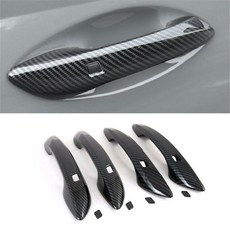 현대 소나타 DN8 2020 2021 2022 2023 2024 자동차 외부 사이드 도어 핸들 커버 장식 트림 ABS 카본 블랙 4개 148151