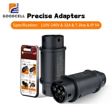 GOODCELL EV 충전기 스테이션 어댑터 GBT-타입 2 IEC 62196-2 변환기 EVSE 1/3상 커넥터 16/32A (타입 차, 01 7.2KW