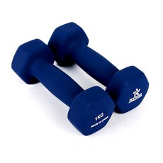 에코요기 네오프렌 논슬립 아령 _2개1세트 ( 1kg 1.5kg 2kg 3kg 4kg 5kg), 1세트, 블루 1kg x 2개