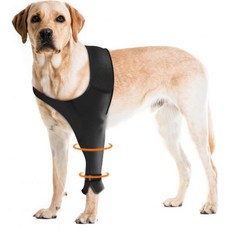 강아지 다리 보호대 슬개골 보조기 밴드 앞다리 회복 슬리브 – 핥기 방지용 단일 관절 팔꿈치 부상 열점 수술 상처 치료를 위한 통기성 오른쪽 L, 3XL, Left Front Leg