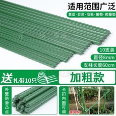 爬藤架 園藝固定杆 植物支撐架, 1個, 加粗加厚8mm長度60cm（10支）,特大