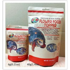 美國 ZOOMED ZM-陸龜天然花卉食物 陸龜 豹龜 赫曼 蘇卡達 玫瑰花瓣 洋甘菊 陸龜飼料, 1個, ZM-140   (6克)