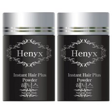 헤닉스 흑채 순간증모제 원형 부분탈모 2통(남여공용)/흑색, 20g(흑갈색), 2개
