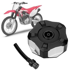 더트 바이크 가스 캡 CNC 연료 탱크 커버 브리더 밸브 포함 CRF250R CRF250X CRF450R CRF450X CRF450RX XR100R XR200 XR250 X, 블랙