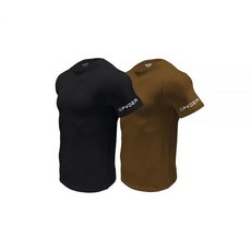 SPYDER 스파이더 남성용 기능성 수분 흡수 크루넥 언더셔츠/울트라 소프트 스트레치 스포츠 티셔츠 블랙/브라운. S123369