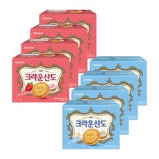 크라운산도 크림 161g 4팩+딸기 161g 4팩, 8개