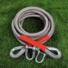 汽車拖車繩 小轎車越野繩 防衝斷救援牽引繩 加粗耐用強力拉車繩, 9米18噸【U型鉤+反光條+收納袋】