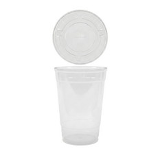 [평개폐리드+투명컵100P] 92파이 일회용 테이크아웃 플라스틱PET컵 뚜껑세트, 1세트, 600ml, 100개입