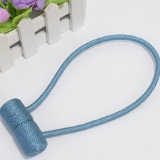 실린더 헤드폰 커튼 마그네틱 버클 윈도우 액세서리 커튼 스트랩 스트랩 방직 부자재, 블루, 1개