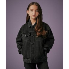 무신사 스탠다드 MUSINSA ANDARD KIDS 오버사이즈 데님 트러커 자켓 재킷 워시드 블랙