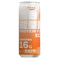GOpower 果果能量蛋白能量飲 麥芽牛奶口味 16克蛋白質, 1箱, 310mL