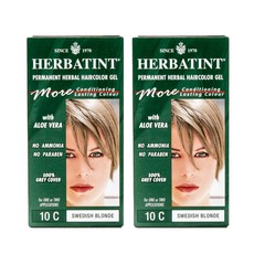 허버틴트 퍼머넌트 허벌 헤어 컬러 젤 135ml, 2개, Swedish Blonde