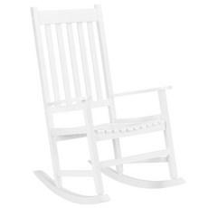 HOMESHOP 1인용 내츄럴 원목 흔들의자 편안한 독서 안락의자 스윙 릴렉스 체어 베란다 정원 마당 블랙, 하얀색, 1개