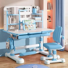 저학년책상 예비 초등 키즈 테이블 바른자세 높이 각도 조절 주니어책상, 블루