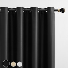 스너그스페이스 완전 빛차단 방한 단열 아일렛 암막 커튼 2P 세트