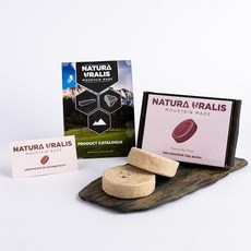 Natura Uralis 클레이 퍽 | 클레이 퍽 2개 오프 화이트에서 파스텔 핑크 - 놀라운 크런치 만족스러운 흙 벨벳 단단한 질감 ASMR 센세이션