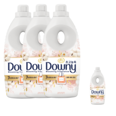 다우니 섬유유연제 코튼 퓨어러브 본품 세트 1L x 3p + 200ml, 1세트