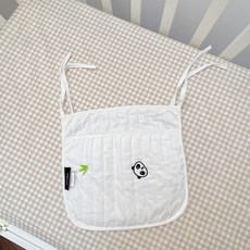 嬰兒床掛袋 韓式絎縫純棉刺繡收納袋, 郁金香挂袋 1个口袋