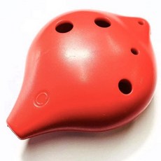 老羊樂器店 C調 6孔 塑膠陶笛 扁笛 傳統樂器 奧福樂器 ORFF, 紅色,中音, 1個