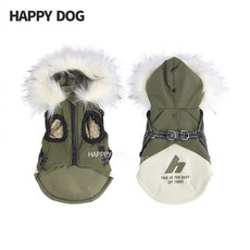 반려견 겨울용 후드 면 코트 방한 마모방지 테디 베스트