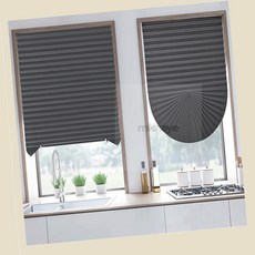 무결 붙이는 블라인드 (90 x 150cm) 일반형 그레이 무선전동