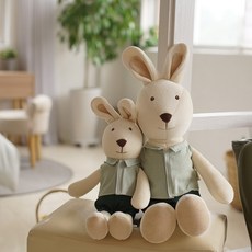 화음 오가닉 베베토끼 애착인형 바지, 그린체크, 1개
