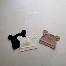 슈크림 미니베어모자 베베보넷 아기모자 곰비니 데일리룩 가을아기옷