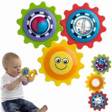 올몰 유아 아기 기어모양 딸랑이 소리나는장난감 흔들기 치발기