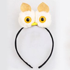 부엉이 머리띠 동물 할로윈데이 파티 소품, 화이트