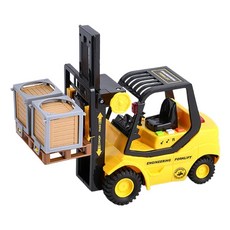 유아 공사현장 직업놀이 컨테이너 지게차 유아센터 작동차 유아교구장난감 직업체험, 1개, 노랑