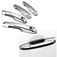 外門把手蓋 鏡面銀 外拉手 黏貼式塑膠 適用於 07-13 Escalade Avalanche Sierra Yukon, 1個