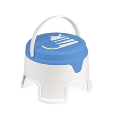 캠핑의자 스툴 발받침대 플라스틱 손잡이 휴대용 접이식, 원형 노랑