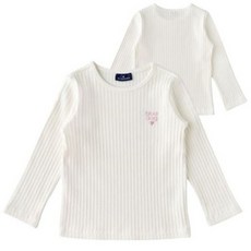 [블루독8-키즈] 크림 골지크루넥티셔츠 여아 스판 긴팔티 두돌선물 초등학생 25A7533050 569882