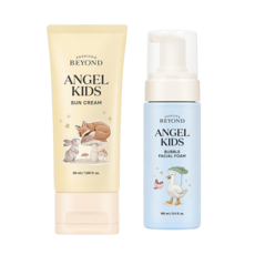 베이비 선케어 묶음딜 비욘드 엔젤키즈 이지워시 선크림 50ml SPF 50+ / PA+++++엔젤키즈 버블 페이셜 폼 150ml, 1