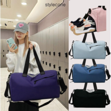 (스타일콘) 헬스가방 요가 필라테스 축구 수영 스포츠 운동 방수 가방 여행 더플백, 진블루, 1개