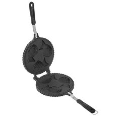 가정용 3구 붕어빵 기계 직화 홈베이킹 원형 미니 붕어빵틀 휴대용 캠핑 아이들 국민 간식, 1개, 20cm