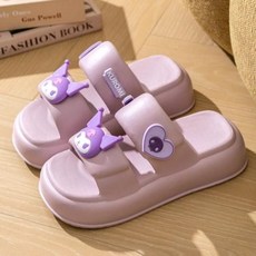 산리오 쿠로미 페이스 하트 키높이 슬리퍼 240mmbuy4+1LoY