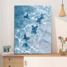 나비유화 그림그리기 DIY 피포페인팅 나비 취미 세트 그리기, YF-1558 플라타너스, 40x50cm 당김 원목안테, 캔버스+물감+화필+벽걸이 액세서리, 1개