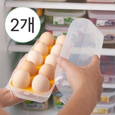 일본 사나다 계란 보관함 10구 D-5047 냉장고 계란 보관 에그트레이 계란보관용기 달걀보관통 트레이 케이스, 2개