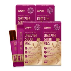 GNM 아르기닌 6000 맥스 타우린 비타민C / 비타민B 블랙마카 분말 시트룰린 오르니틴 염산염, 25g, 60개