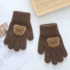 woojooi 兒童小熊針織手套組