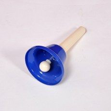 손잡이종 핸드벨 두부종 알람 나무 딸랑이 청동 수업, 1개, 블루 A 6