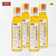 깨담원 생들깨 100% 전통 맛있는 맑은생들기름 180ml, 4개