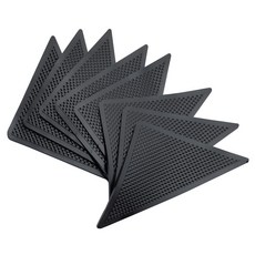 三角形地毯防滑墊 可重複使用, 黑色, 1套