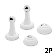 피유스 무타공 접착식 자석 도어 스토퍼, 화이트, 2개