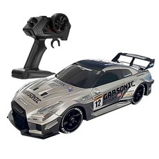 1:24黑色蘭博基尼遙控車，2.4G遙控，附充電套裝、漂移輪胎、DIY貼紙，體驗極速快感, GTR酷銀, 1套