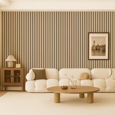 붙이는 템바보드 벽지 접착식 거실 아트월 시트지, 허니오크