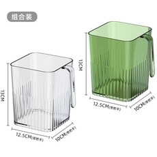 冰箱側門收納盒 廚房整理家用食品蔬菜水果蔥姜蒜置物收納神器 可貨到付款, 1個, 透明白+透明綠